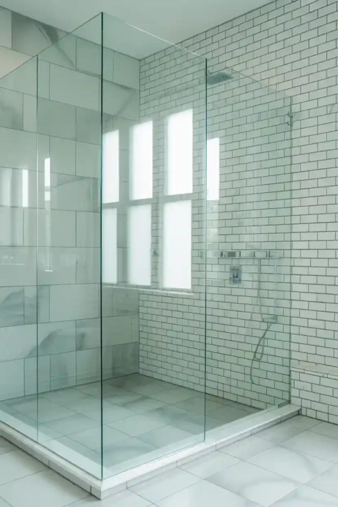 Frameless Glass Showers for Visual Openness