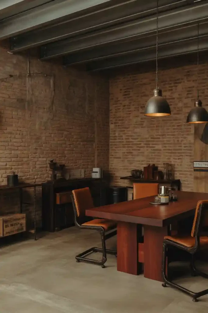 Industrial-Style Brick Wall