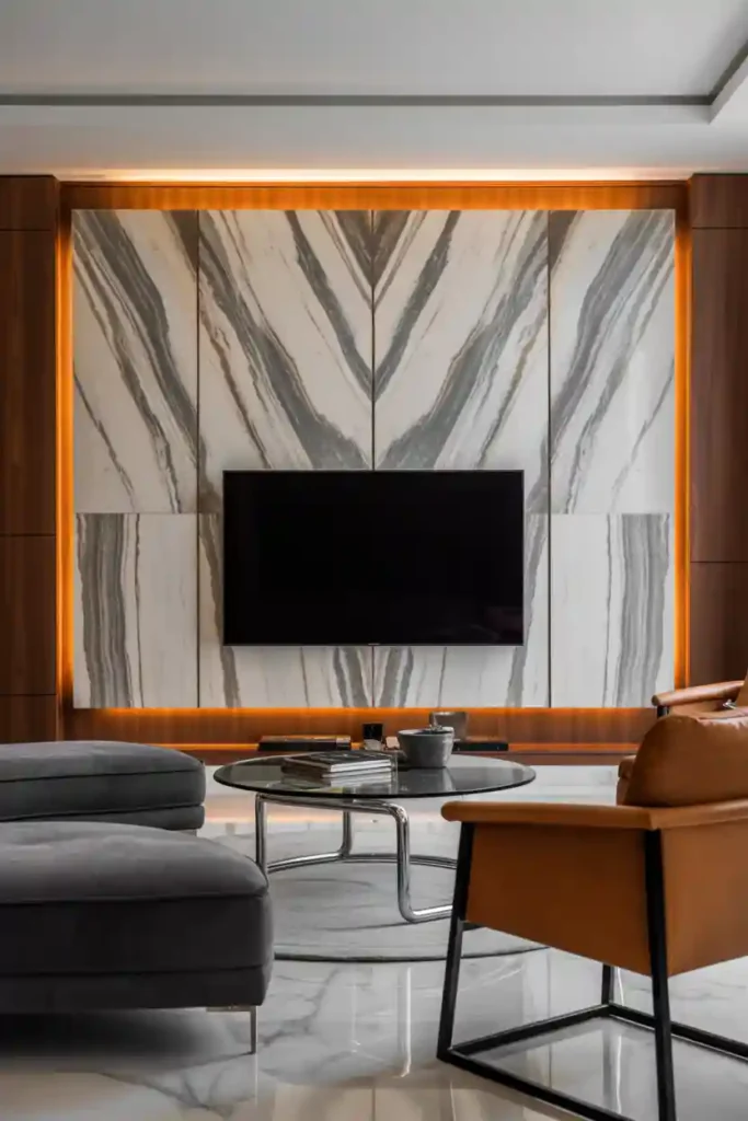 Marble or Stone TV Wall