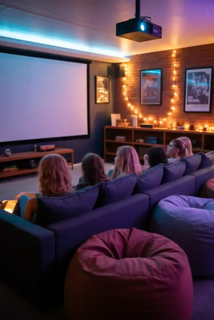Movie Night Basement