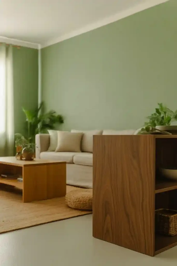 Muted Green Paint for a Calm Atmosphere