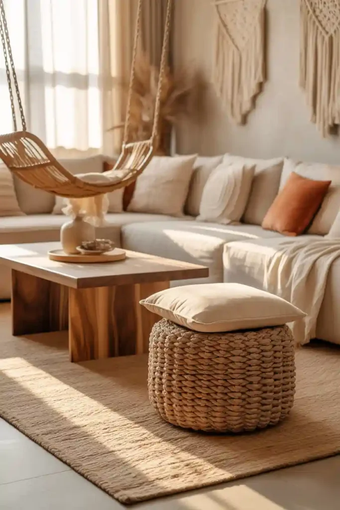 Natural Materials that Ground the Space