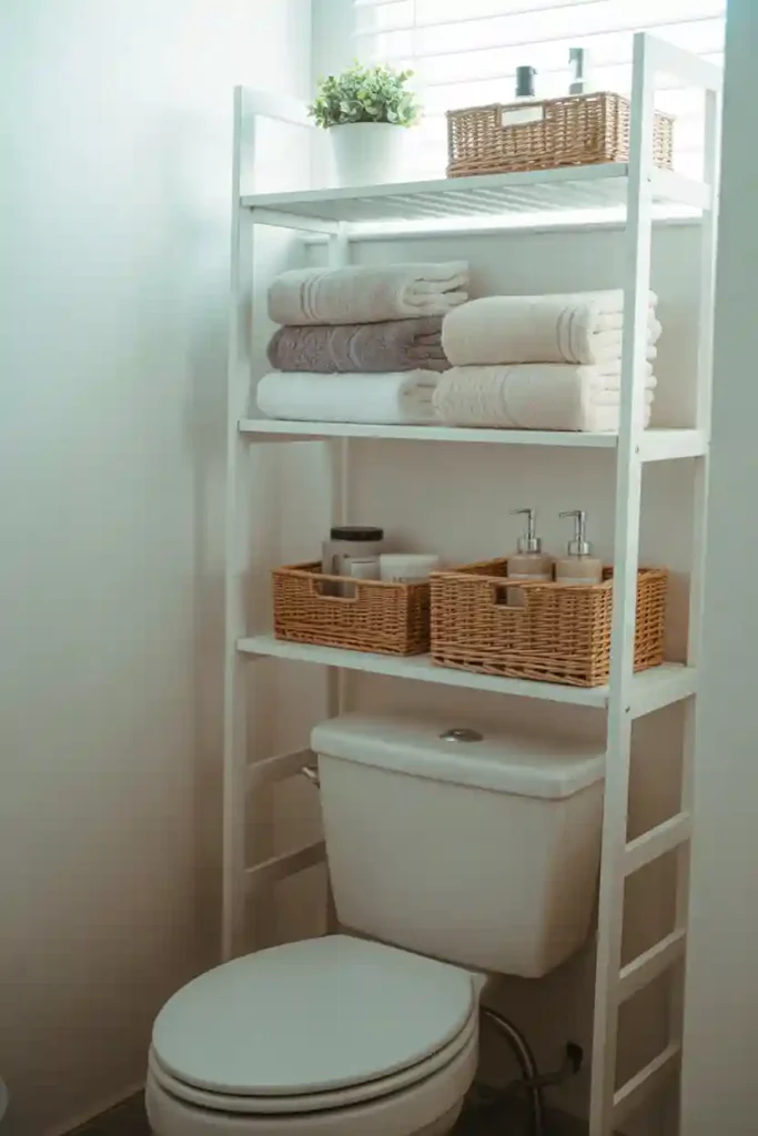 Over-the-Toilet Towel Storage