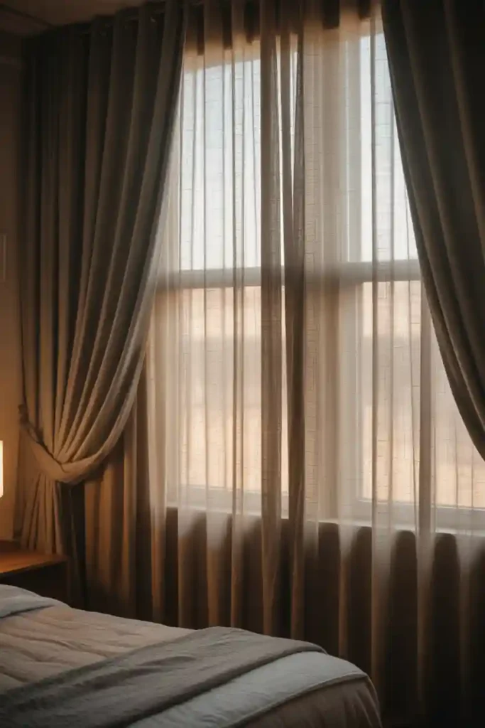 Use Linen Curtains with Heavier Drapes