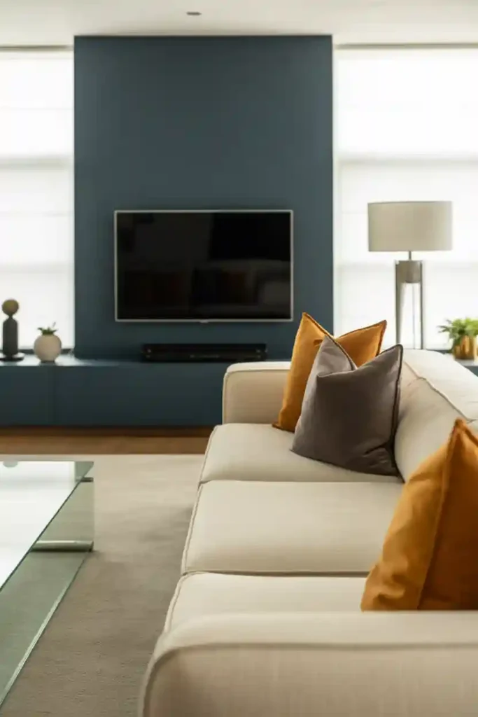 Accent Color TV Wall