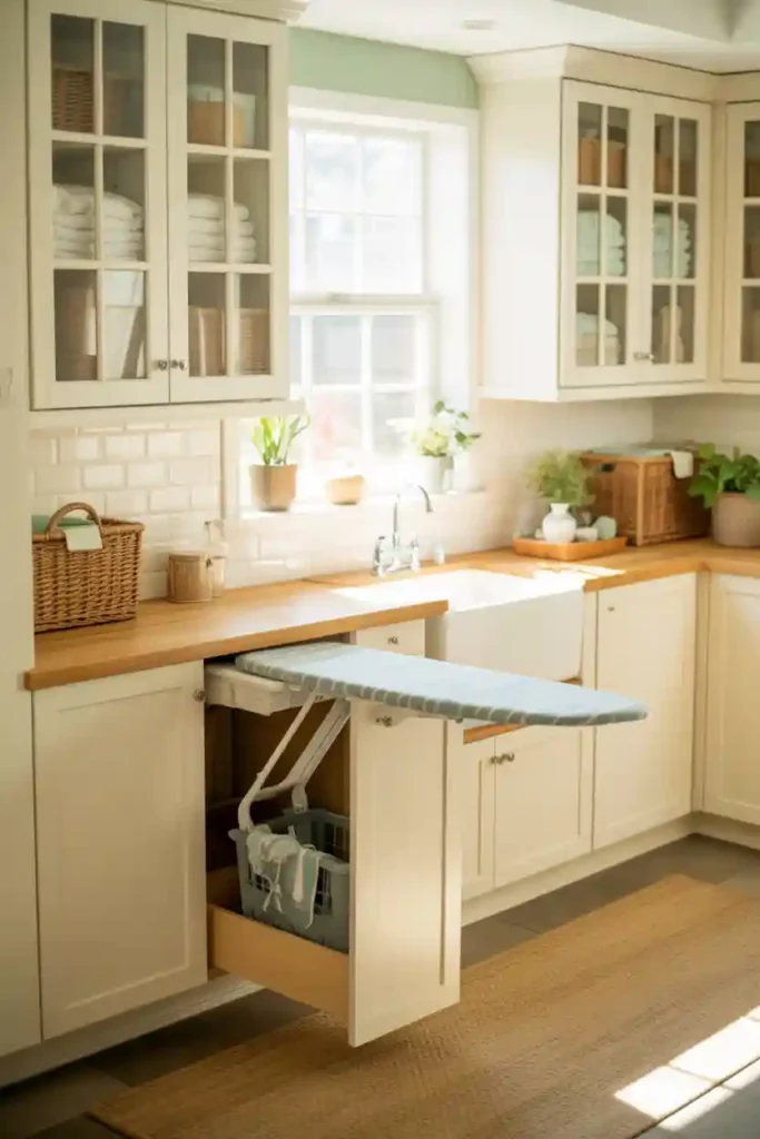  Include a Pull-Out Ironing Board