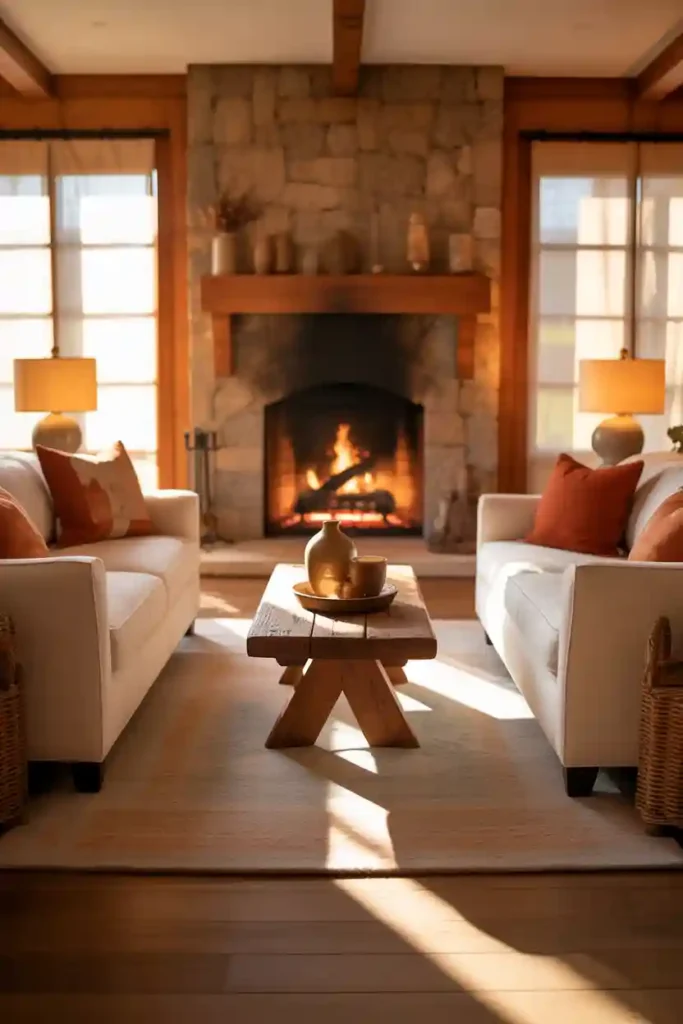 Layout Focused Around a Fireplace
