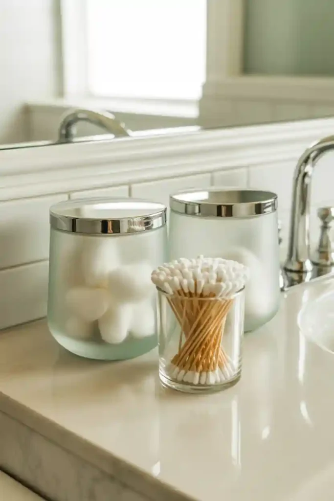 Matching Canisters for Cotton and Q-Tips