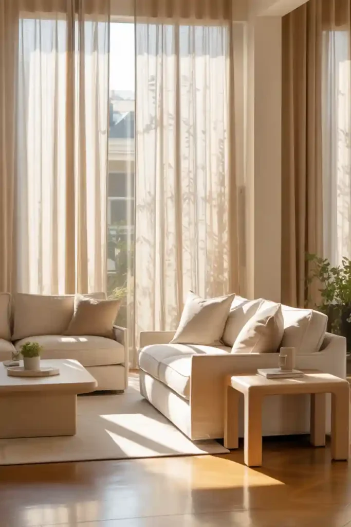  Neutral Curtains with Subtle Patterns