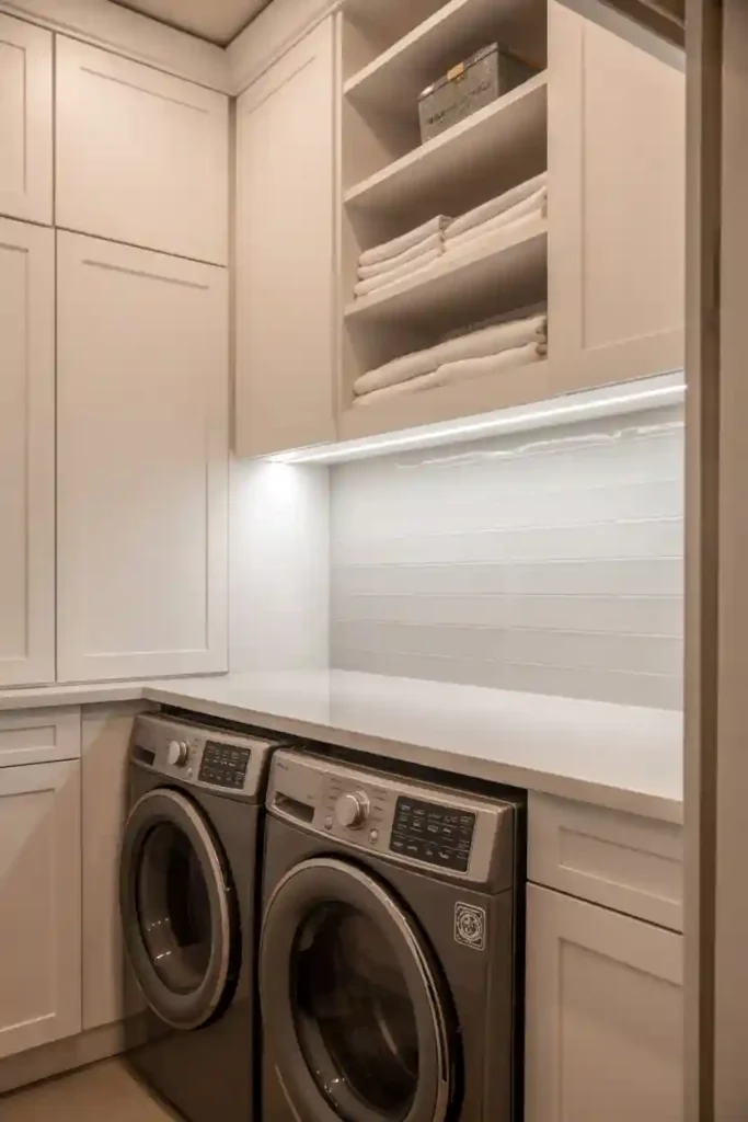 Stackable Washer Dryer Under a Countertop