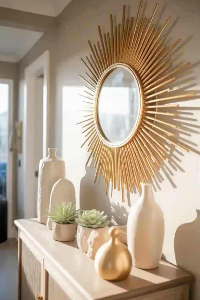 Sunburst Mirror as Statement Piece