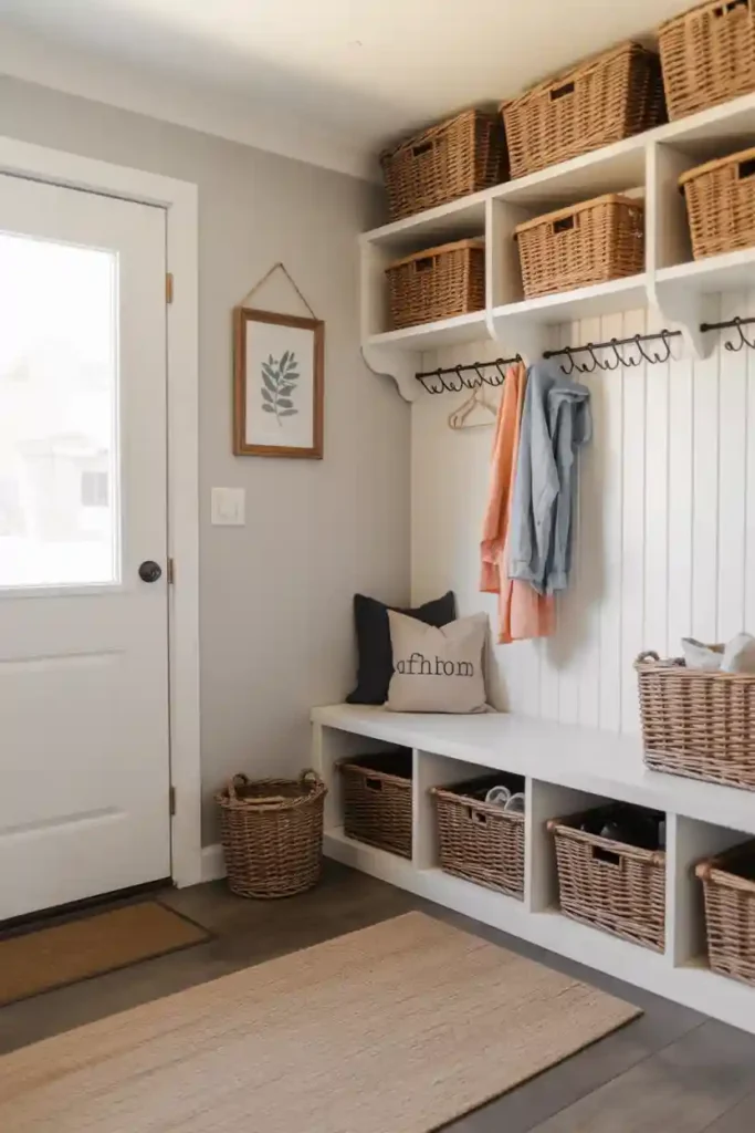 Bench Seating with Storage Cubes