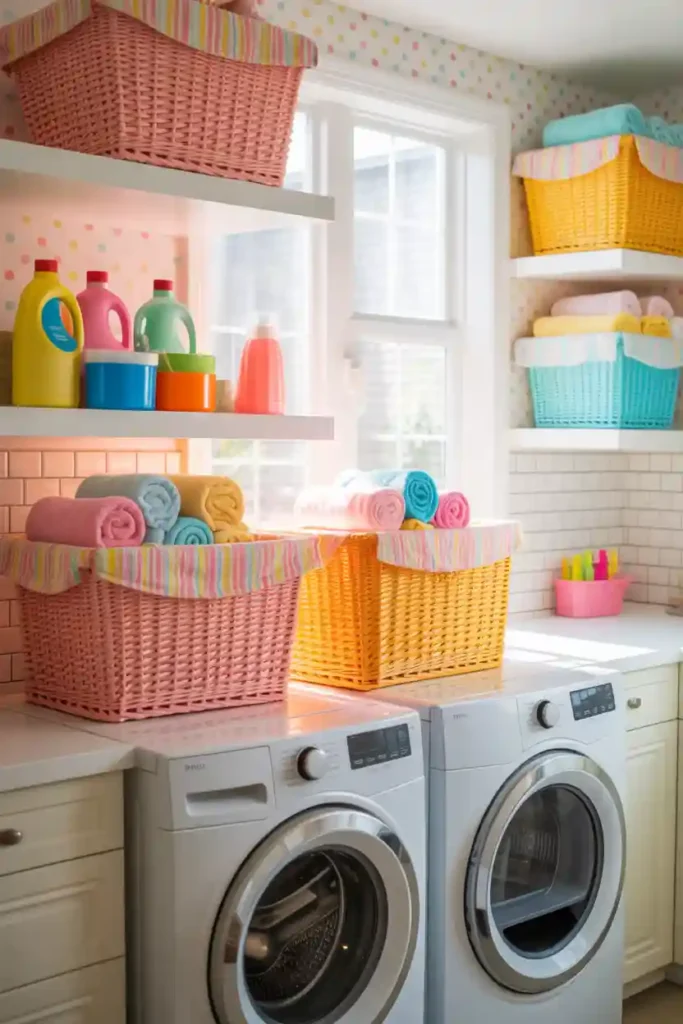 Colorful Storage Bins and Baskets