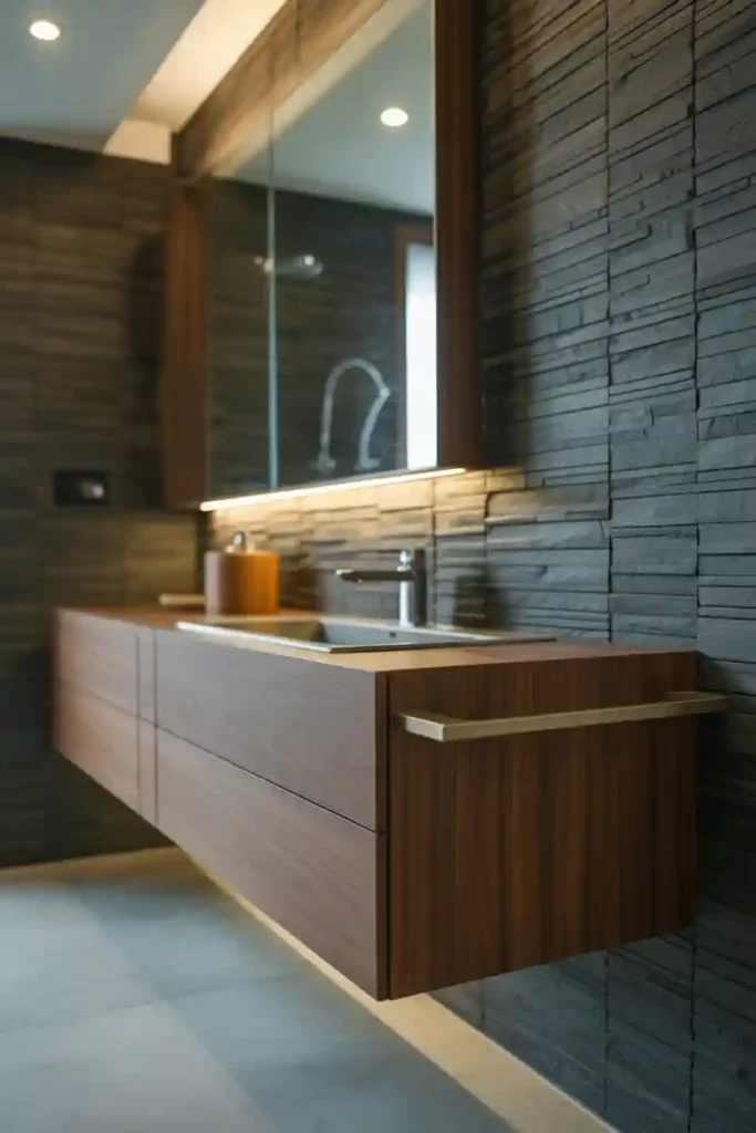 Floating Vanity with Clean Lines