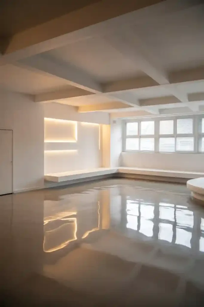 Glossy Floor Light Reflection