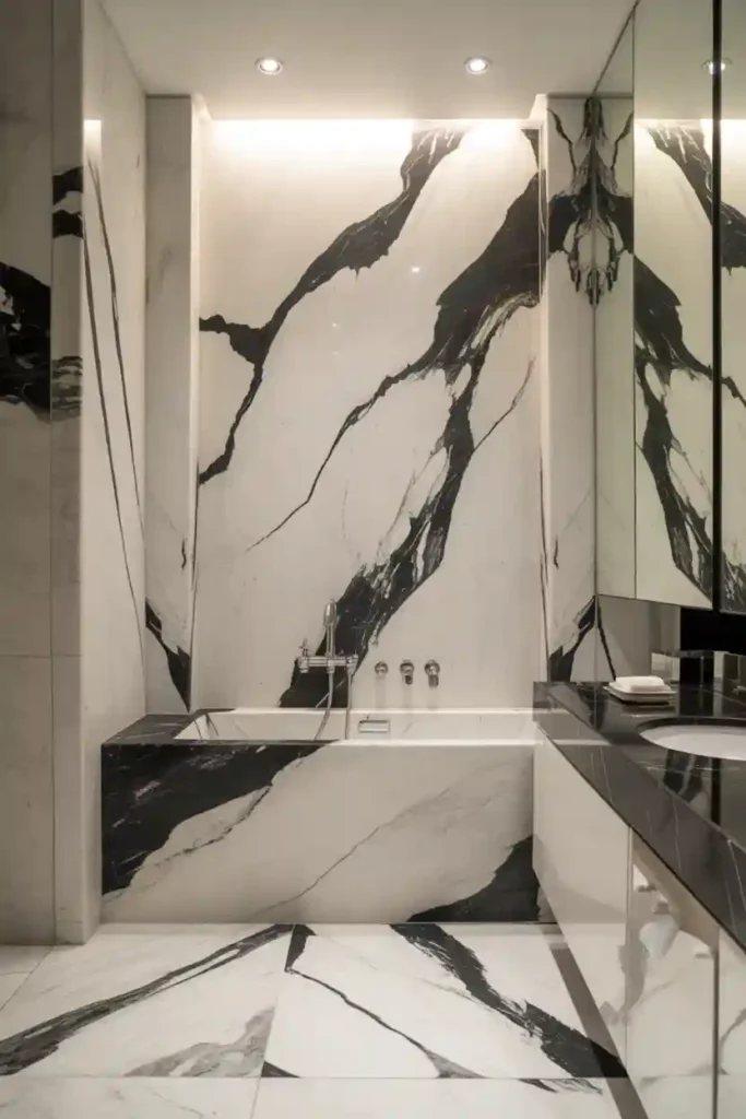 Marble Surfaces in Black and White