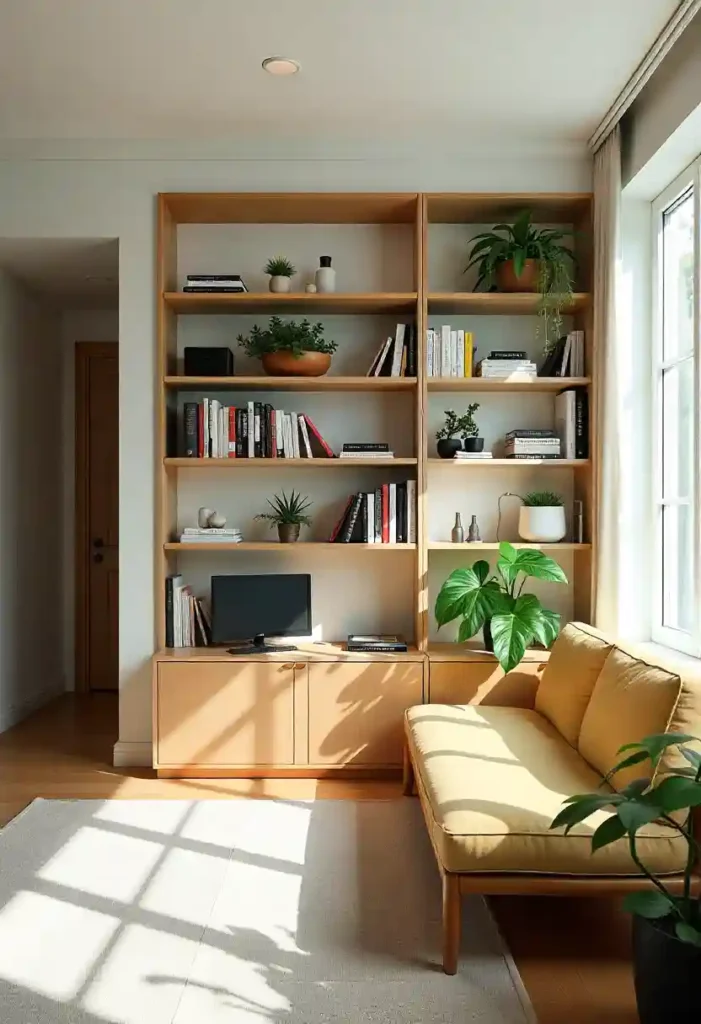 Open Shelving as Subtle Dividers