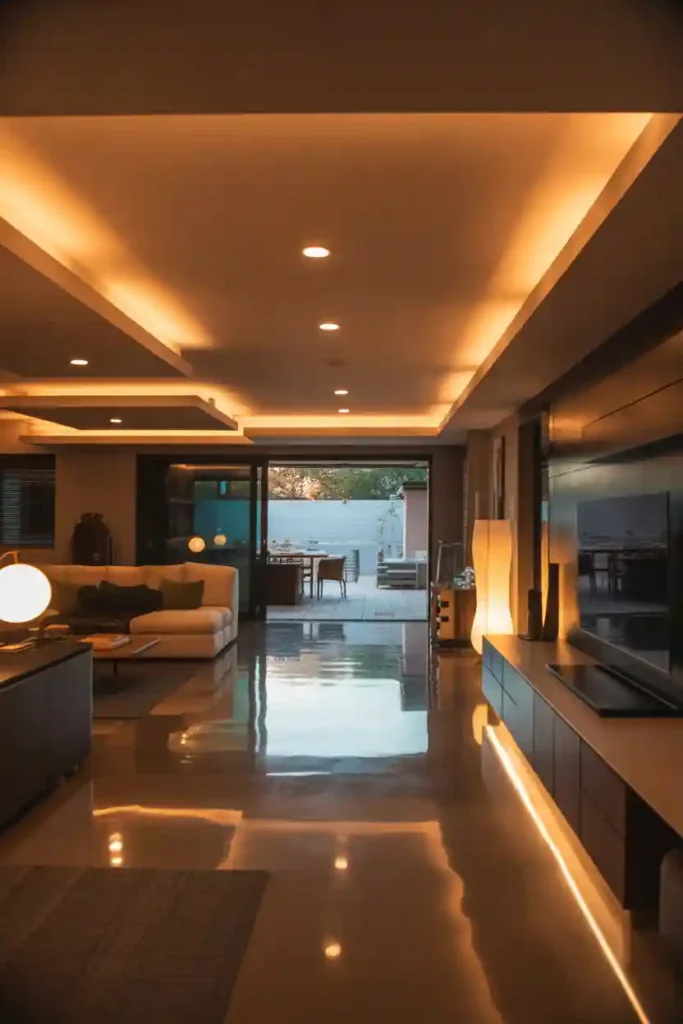 Strategic Recessed and Layered Lighting