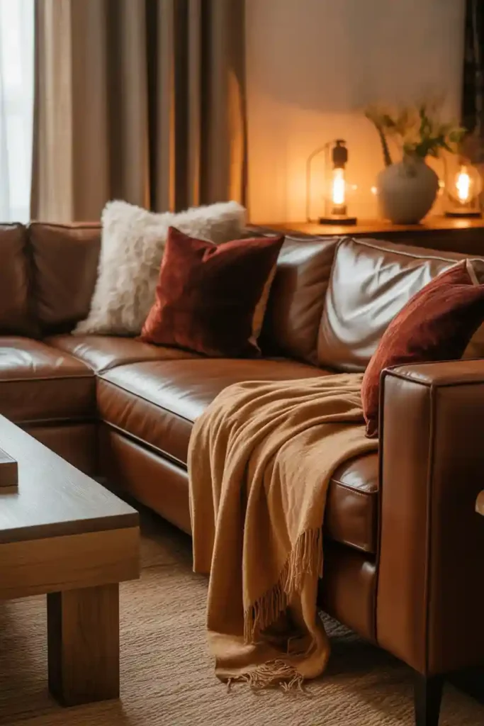 Textured Fabrics in Warm Brown Shades