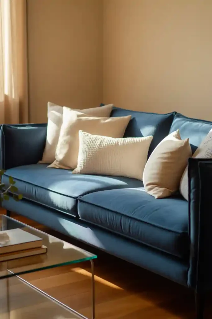 Blue Sofas as a Calming Statement
