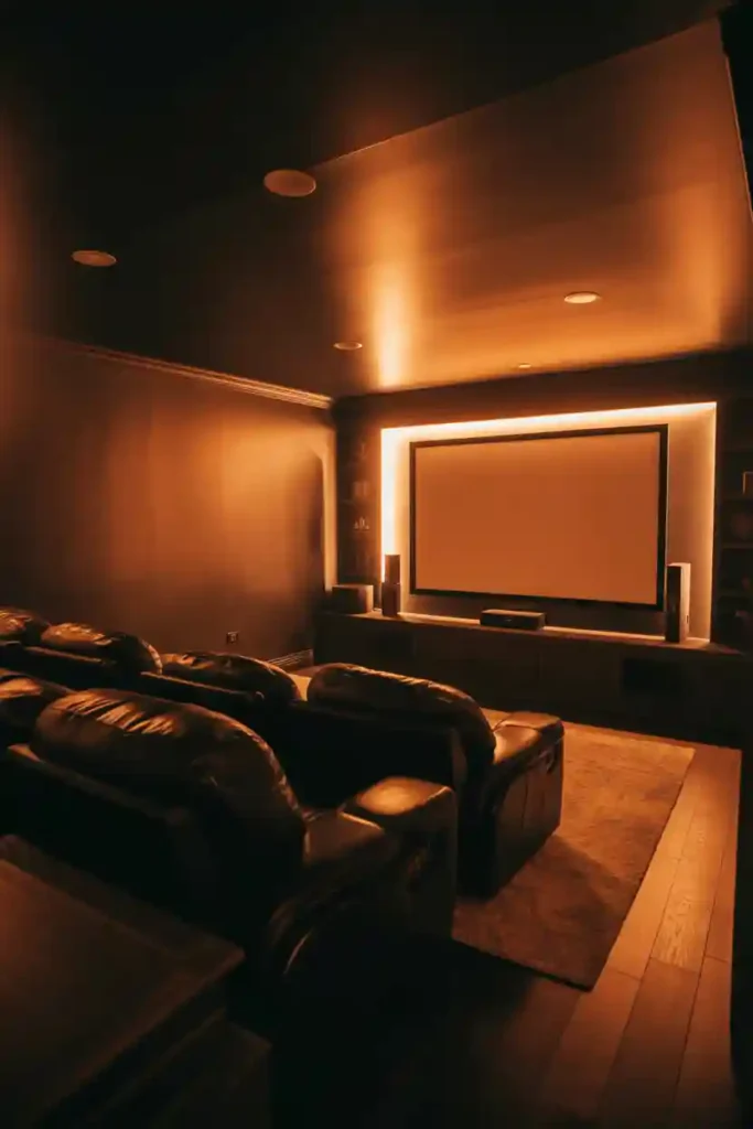 Cozy Basement Media Rooms
