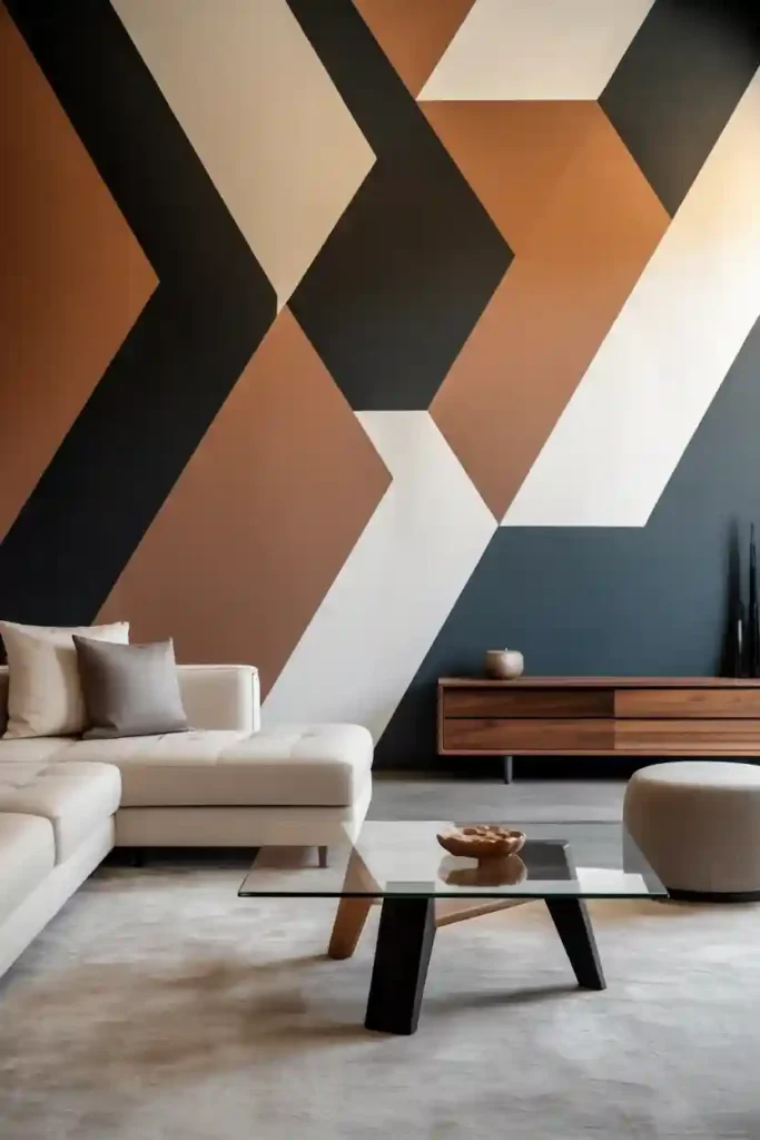 Geometric Painted Accent Walls