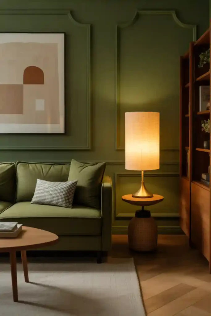 Olive Green for a Warm Loo