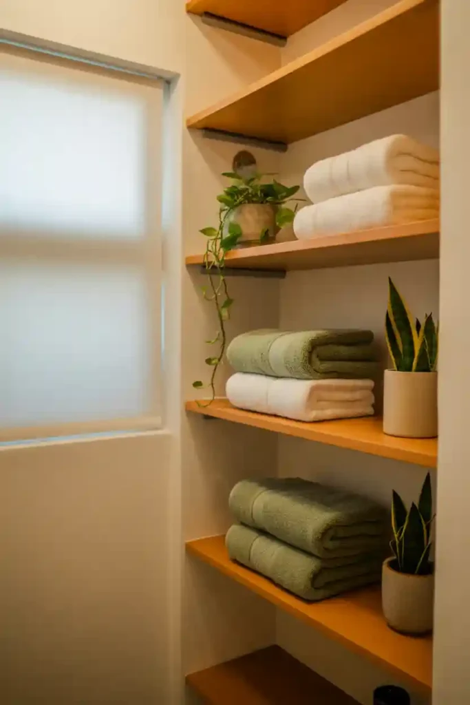 Open Shelving with Soft Styling