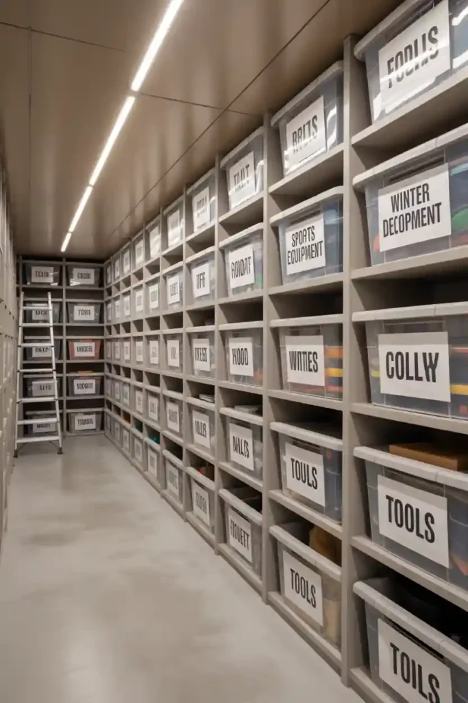 Storage-Focused Basement Design