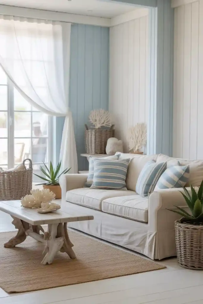 Coastal Blue Living Room Style