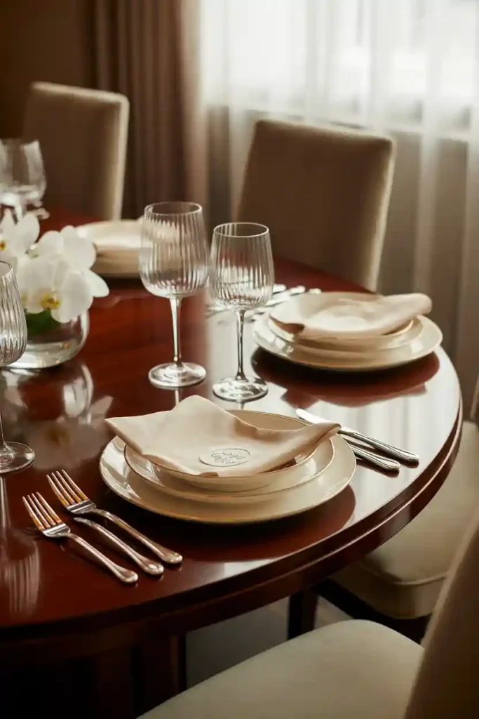Large Area Rug Under the Dining Table