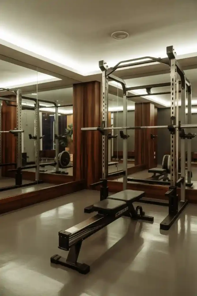 Luxury Basement Gym with Premium Features