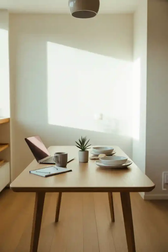 Multi-Purpose Dining Table as Desk