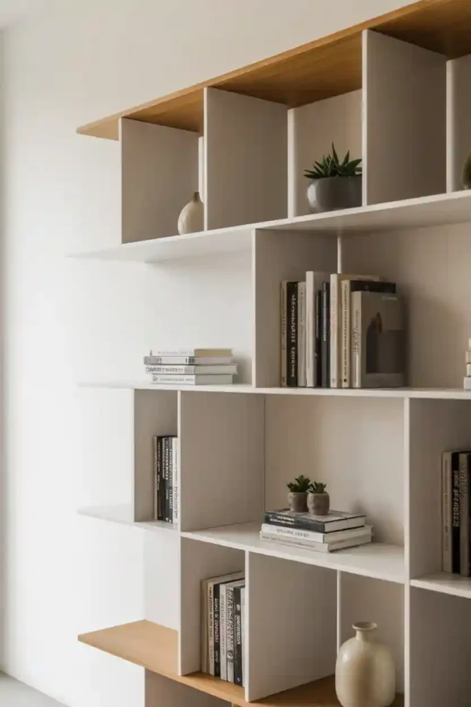 Asymmetrical Minimalist Shelf Design
