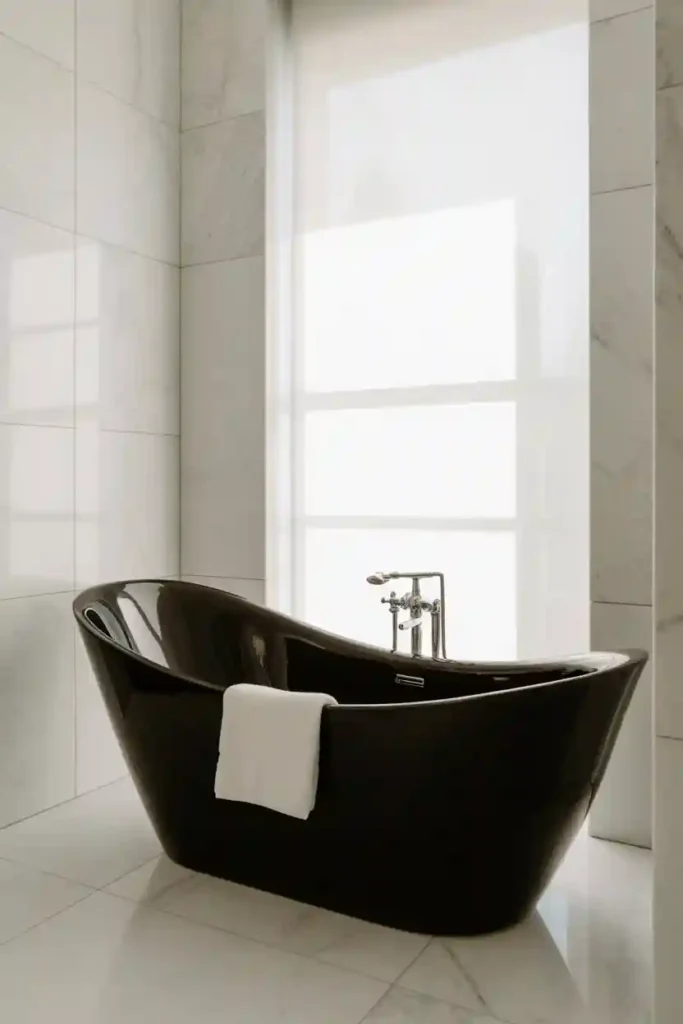 Black Bathtub as a Timeless Statement Piece