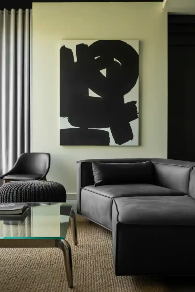 Bold Black Artwork and Decor