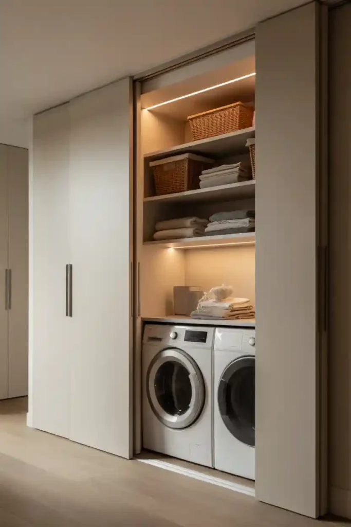 Create a Hidden Laundry Closet Look