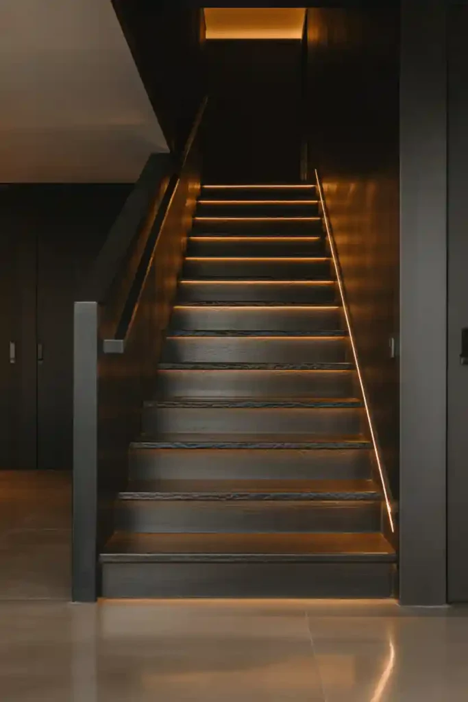 Dark and Moody Staircase Design
