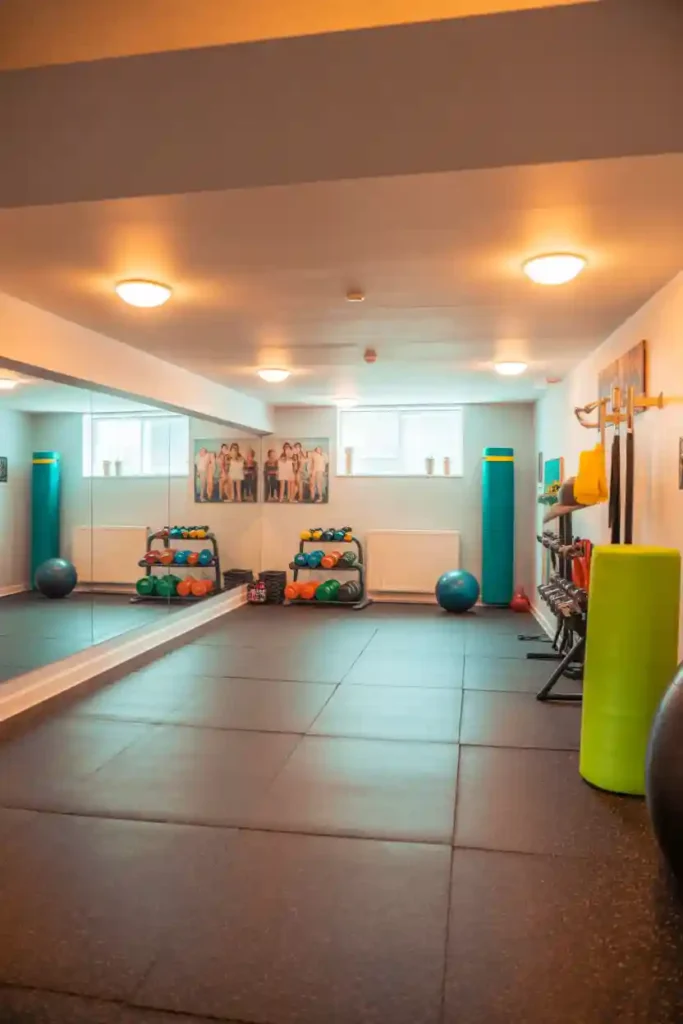 Family-Friendly Basement Gym Space