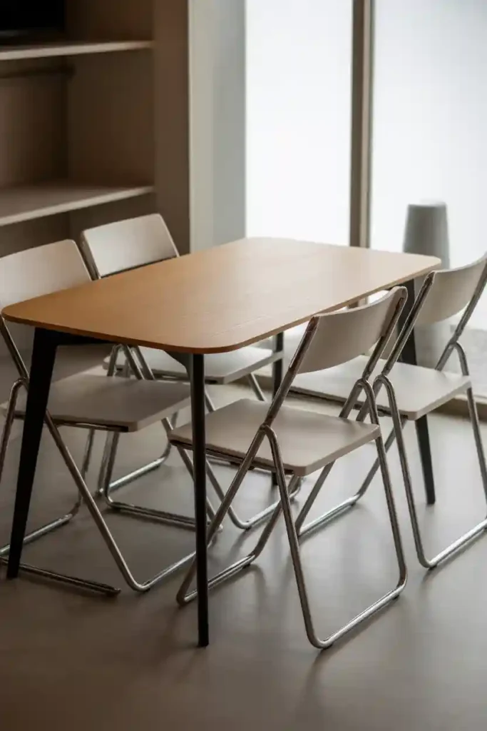 . Foldable Chairs and Stackable Seating