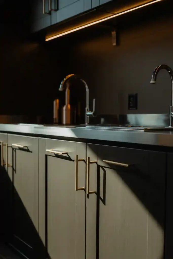 Moody and Dark-Toned Laundry Room