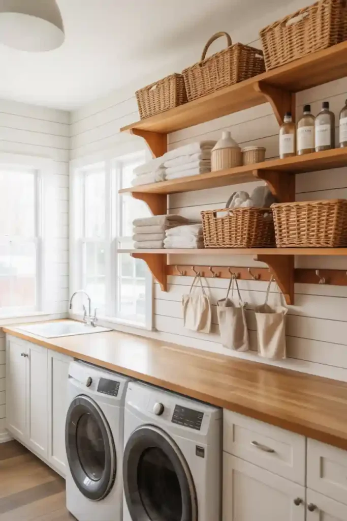 Open Shelving for Baskets and Bins