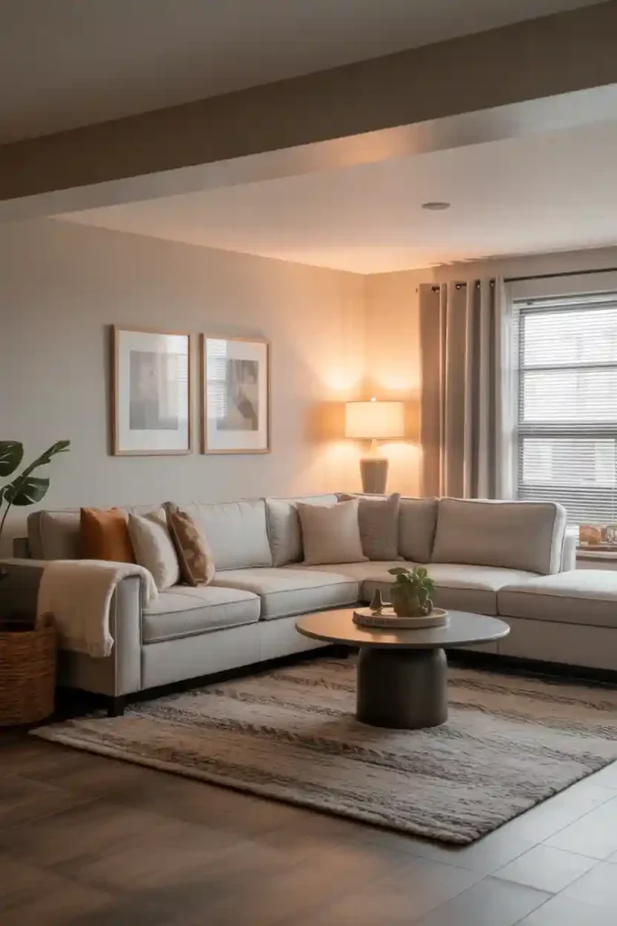 Cozy Basement Living Room