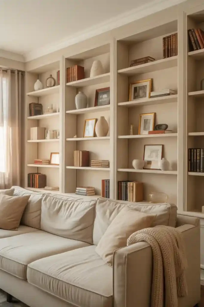 Floor-to-Ceiling Built-In Shelving