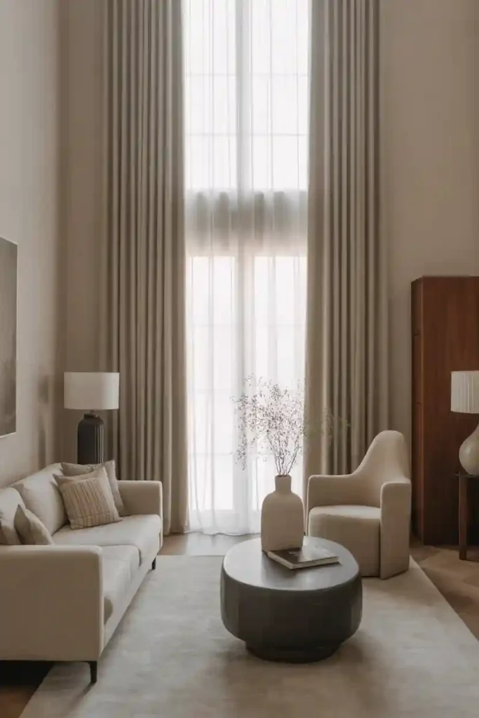 Hang Curtains Higher Than the Window Frame