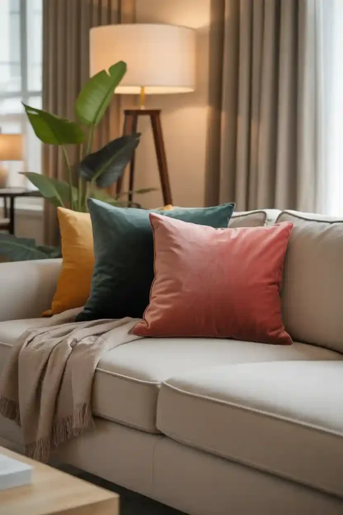 Swap Out Throw Pillows for Instant Color and Texture