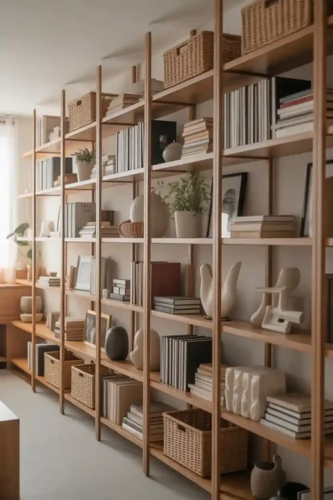 Use Vertical Wall Shelves