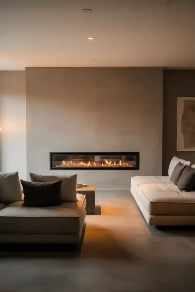Contemporary Linear Fireplace
