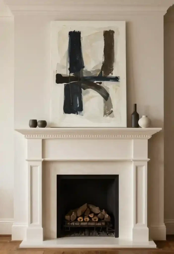 Traditional Fireplace with Modern Decor Styling