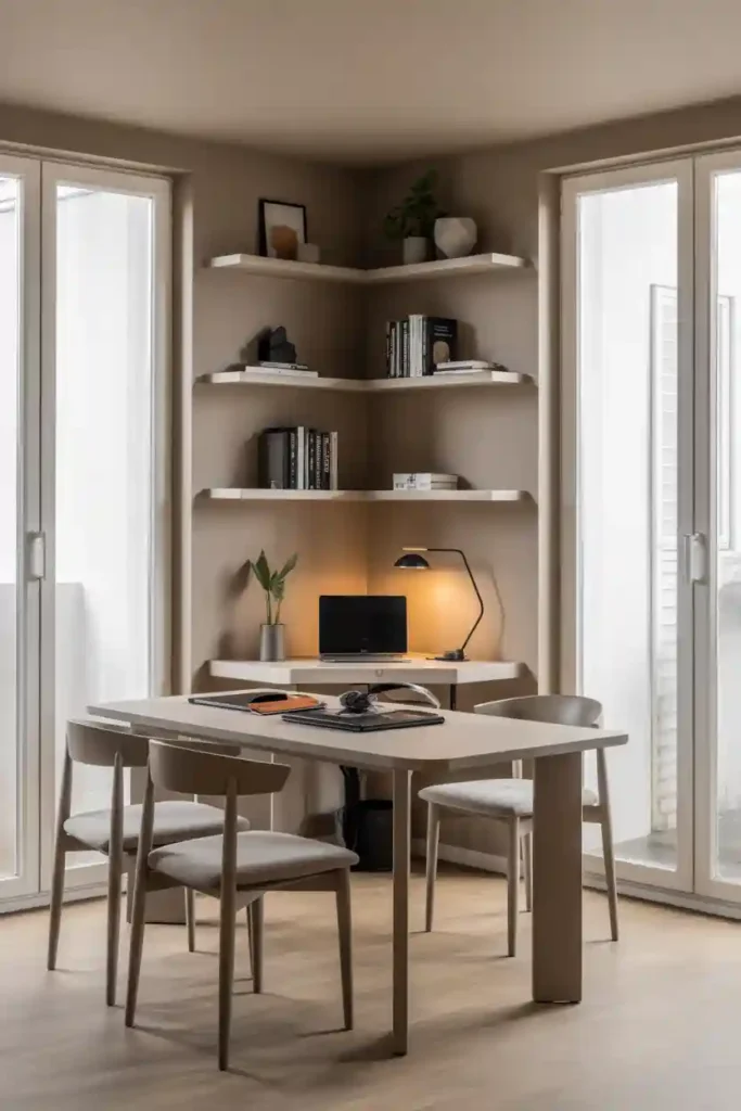 Corner Dining Room Office Layout